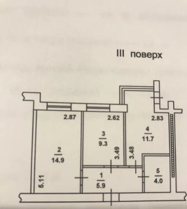 Фото, 2-комн. вторичка, 46 м<sup>2</sup>, поверх 3/10